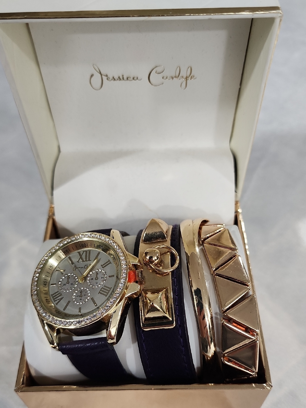Jessica Carlyle Women's Watch & Bracelets Set.